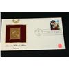 Image 1 : 1990 First Day Issue 22K Gold Replica Stamp W/Postal Stamp; America's Classic Films Dramas