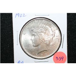 1922 Peace $1; AU
