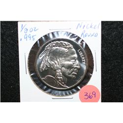 2012 Nickel Round; .995 Nickel 1/2 Oz.