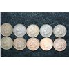 Image 1 : Indian Head One Cent; Various Dates & Conditions; Lot of 10