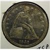 Image 1 : 1846 SEATED DOLLAR XF-AU RIM BUMPS REV, SCRATCHES REV, A BARGAIN FOR YOU!