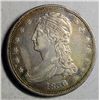 Image 1 : 1836 REEDED EDGE BUST HALF DOLLAR RARE! ORIGINAL XF+, NICE COLOR