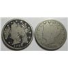Image 1 : 2   1886  V nickel  good  typical weak reverse