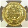 Image 3 : 1874 $3  gold  NGCAU cleaned