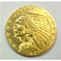 1927 2 1/2 Indian BU 60+ Attractive Minor rev. "scuff"
