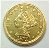 Image 1 : 1871 $ 2 1/2 Gold Rare low mint date  only 5320 minted Ch Au 55/58, highly lustr