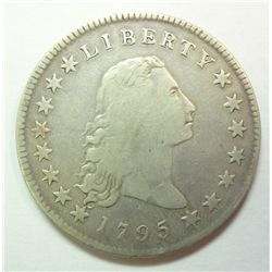 1795 Flowing Hair $1, 3 leaf variety, Fine/VF, very nice no damage