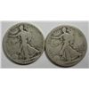 Image 1 : 1916S and 1921S Walker half $  G/VG