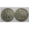 Image 2 : 1916S and 1921S Walker half $  G/VG