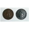 Image 1 : 1864 BR INDIAN ONE CENT VG PITS, 1864 L ONE CENT VG PITS