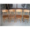 Image 1 : set of 4 oak chairs .