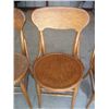 Image 2 : set of 4 oak chairs .