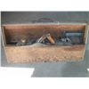 Image 1 : Old toolbox with hand planer .