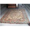 Image 1 : Tan and green rug  9'2" x 8' .