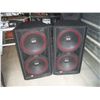 Image 1 : Lg. STS model T-28, 600 watts 41 1/2 tall 18 in speakers, 2 units, tested and working