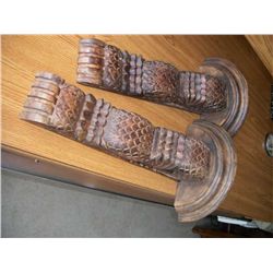 2 ornate wall hanging shelves. made in india .