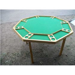 8 person maple poker table .