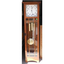 Ridgeway electronic grandfather clock with dual chimes