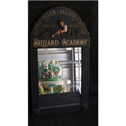 Saloon billiard acadamy mirror bar sign .