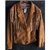 Image 1 : Wilsons Leather Jacket, Rust Colored, w/ Fringe, Button Up, Size Small