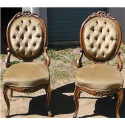 2 Antique Victorian Chairs .