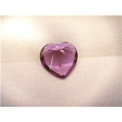 Amethyst Quartz, Si02, Hydro, 1.00 carat, Heart cut, 7 x 7 mm Russia