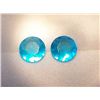 Image 1 : Blue Topaz x 2, simulated, 1.00 carat total, oval, 6.5 mm, permanent, Japan