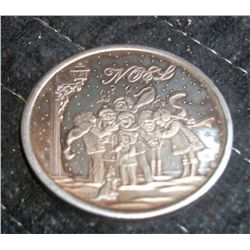 1 Troy Ounce .999 Fine Silver Coin,  Noel  .