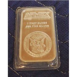 APMEX 1 Troy Ounce .999 Fine Silver Bar .