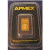 Image 1 : APMEX 1 Gram .9999au Solid Gold Bar .