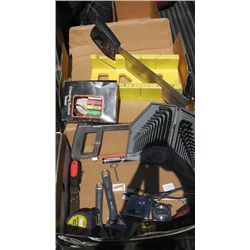 Mitre Box w/ Saw, Tape Measures, Crescent Wrenches Full Set 30pc Allen Wrenches Metric and SAE, Hack