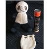 Image 1 : Antique Stuffed Bear, Pick-up-Stix Patent 1937 on Container.
