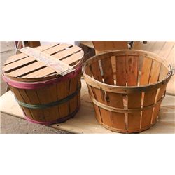 2 Wood Apple Baskets .