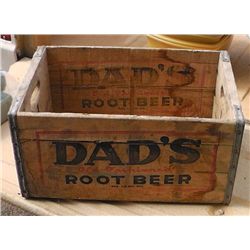 Dads Root Beer Wood Crate .