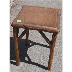 Solid Wood End Table w/ Veneer Top