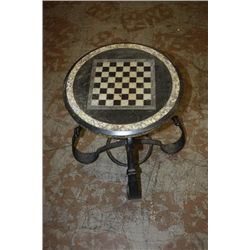 MARBLE CHESS BOARD WITH IRON BASE