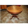 Image 1 : EXCELLENT SOLID ROUND OAK TABLE W/ CLAW FEET & 5 LEAVES - ORIG. FINISH