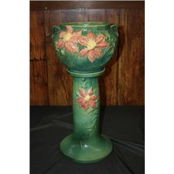 ROSEVILLE CLEMATIS 667-8 JARDENAIRE & PEDESTAL - 25" TALL
