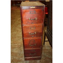 4 DRAWER MAHOGANY FILE BY WAGEMAKER