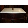 Image 3 : MAHOGANY VICTORIAN SHAVING MIRROR - 72"