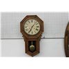 Image 1 : WALL HANGING OAK ANSONIA CLOCK