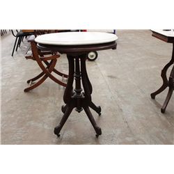 OVAL MARBLE TOP STAND