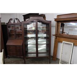 LOVELY 4 SHELF GLASS SIDE HEPPLE WHITE CHINA CABINET