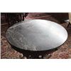 Image 2 : GREAT WALNUT MARBLE TOP STAND WITH BLACK MARBLE 33"
