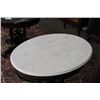 Image 6 : OVAL WALNUT MARBLE TOP STAND