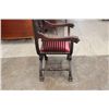 Image 5 : MOST ORNATELY CARVED GENTLEMENS CHAIR WITH SHIELD BACK , BACK LEG WITH DAMAGE