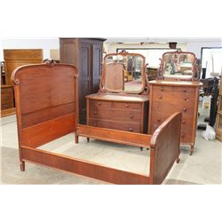 3 PIECE MAHOGANY BEDROOM SET