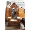 Image 4 : GREAT VICTORIAN MARBLE TOP BEDROOM SET BED 94" TALL