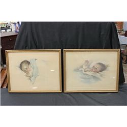 MATCHING PAIR BY BESSIE PEASE GUTMANN SIGNED