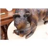 Image 2 : CARVED BEAR WITH FISH ALL WOOD